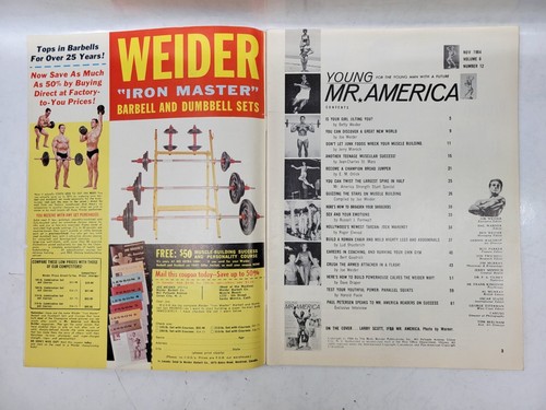 Vtg 1964(Nov)Young Mr. America Magazine, Larry Scott(Vol 6, No 12) Bodybuilding - Picture 6 of 8