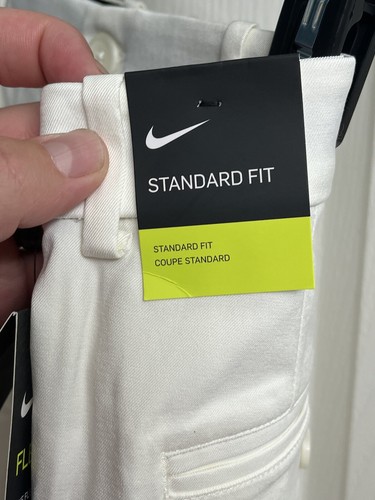 Pantalones Cortos de Golf Nike Fit Dri Hombres Talla 34 Blanco Crema Elastizados Flexibles Rendimiento Nuevos con Etiquetas - Imagen 6 de 8