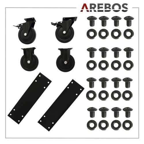 AREBOS 90x90x40 cm Archivador Armario de Oficina | Armario de Suministros Negro - Imagen 11 de 12