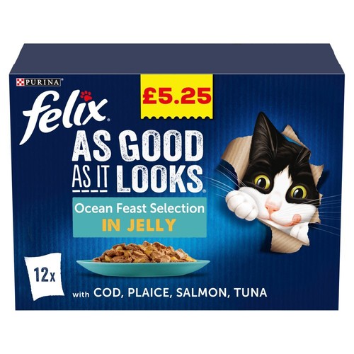 FELIX As Good As It Looks Variety Flavours Wet Cat Food 1.2kg Box (Pack of 2,4) - Picture 2 of 4
