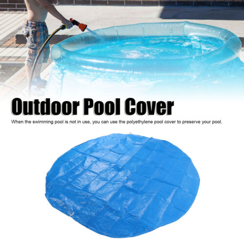 Pool Cover Dustproof Round Polyethylene Swimming Pool Cover With Drawstring DC - Picture 1 of 12