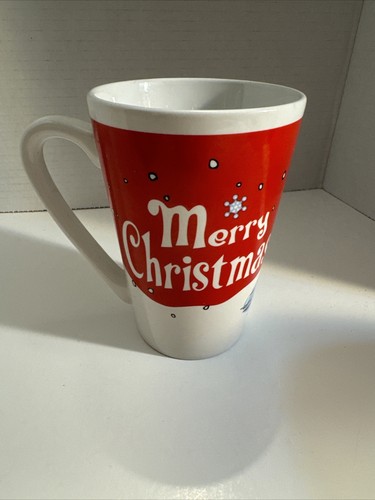Peanuts Snoopy Woodstock Ice Skating Merry Christmas Tall Coffee Mug Cup  D4 - Picture 1 of 9