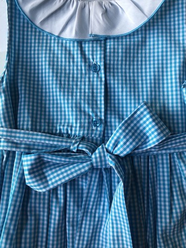 Marmellata Dress Smocked Tropical Fish Aqua Blue Checked Sz 4 NWT $70 - Picture 8 of 11