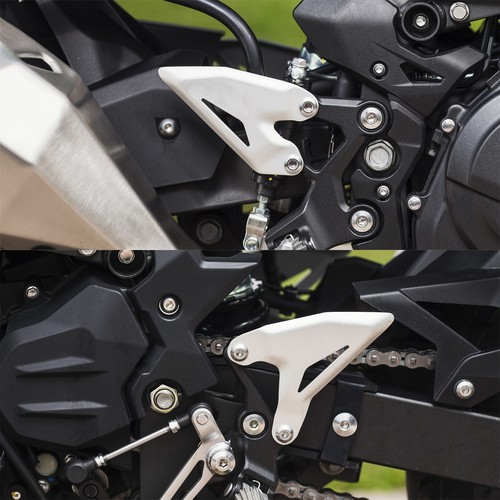 Driver Foot Peg Mount Bracket Fit For Kawasaki Ninja 400 18-24 Z400 19-24 - Foto 10 di 11