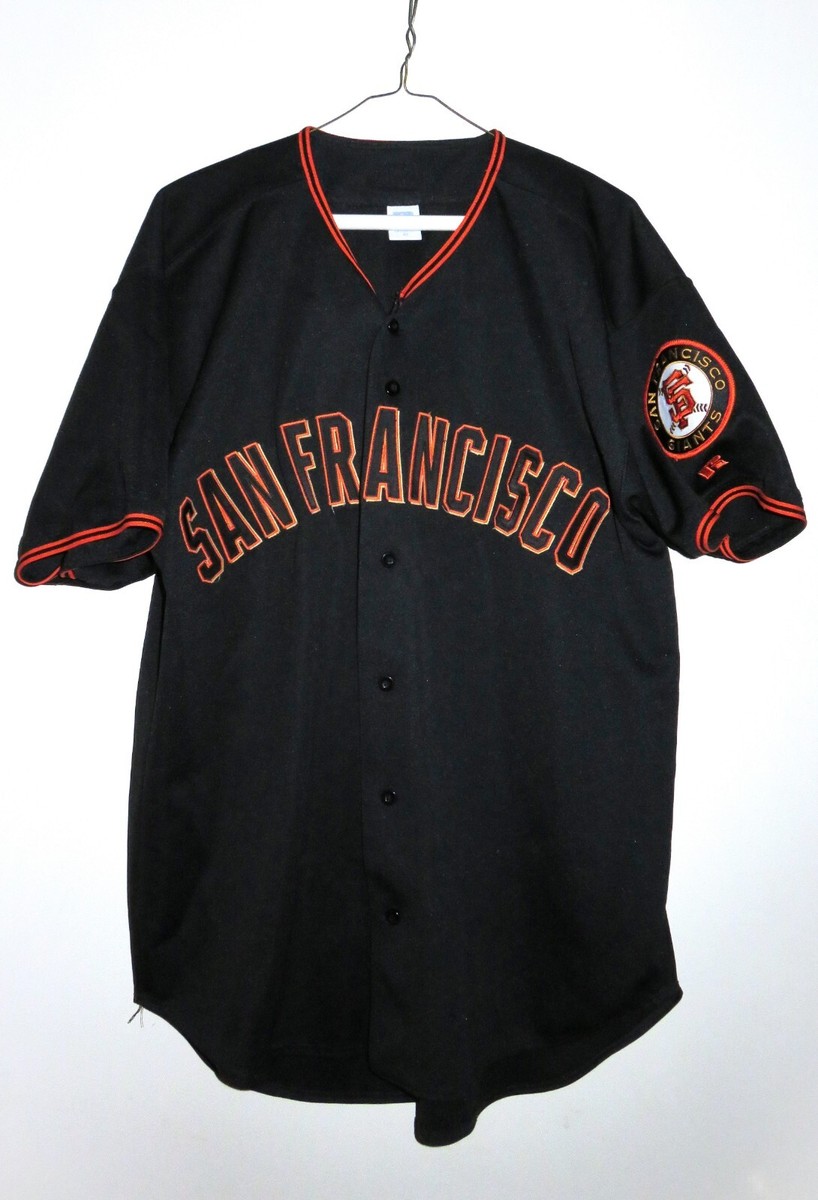 Russell Authentic Barry Bonds #25 San Francisco Giants Road Black Jersey 48  XL