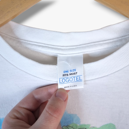 VINTAGE The Far Side Birds T-Shirt Fits XXL Mens White Single Stitch 90s Long - Picture 8 of 9