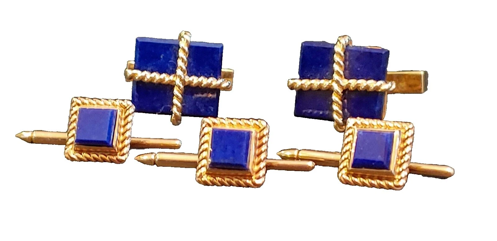 Lapis Lazuli Stone Yellow Gold 14k Rings for Men