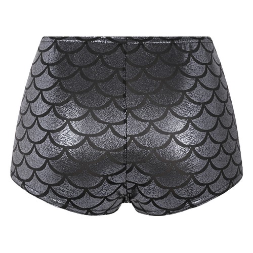 Women's Shiny Fish Scale Booty Shorts Low Waist Raves Dance Hot Pants Costume - Bild 78 von 112