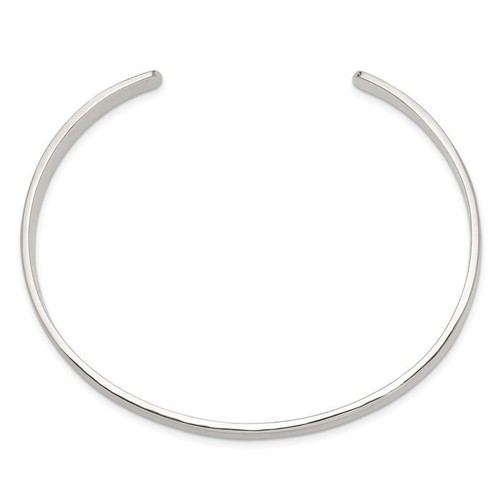 925 Sterling Silver 5mm Cuff Bangle Bracelet - Picture 3 of 12