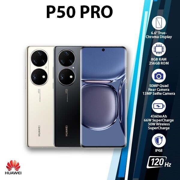 New&Unlocked) Huawei P50 PRO 8GB+256GB Dual SIM Octa Core Android