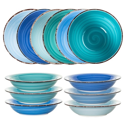 Tassen Set Müsli Schale Schüssel Kaffeebecher Speise Teller Essteller Tasse bunt - Bild 10 von 85