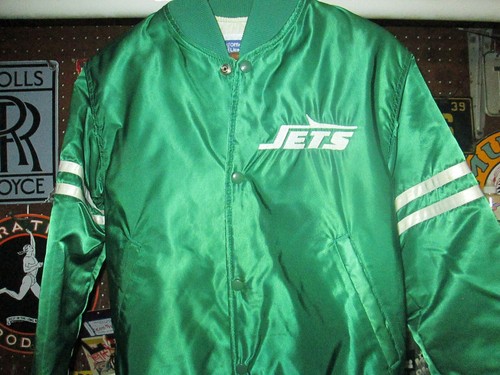 Made in USA NEW YORK JETS Vtg 1980s 90s Starter jacket coat bomber jersey S/XS - Picture 2 of 8