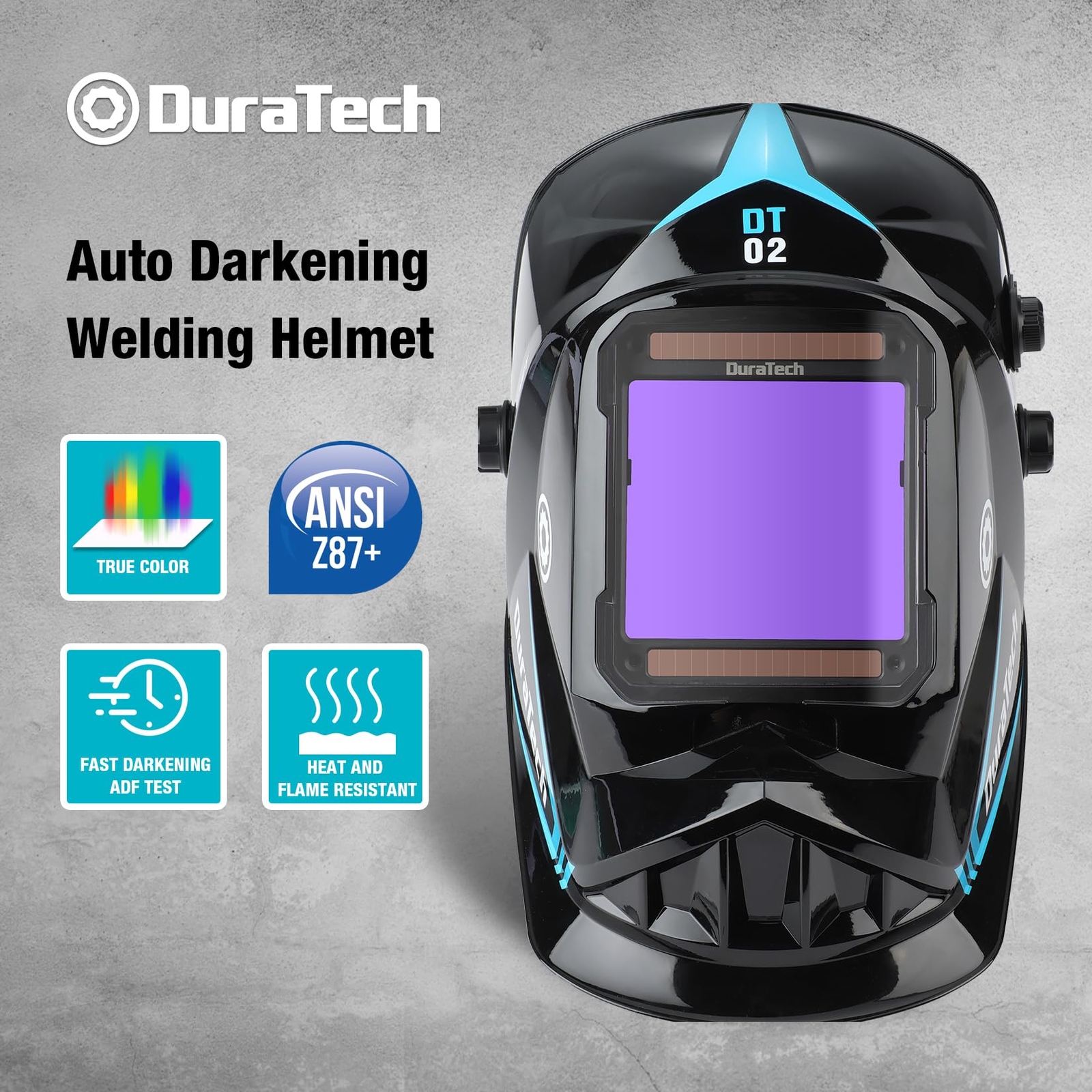 DURATECH Welding Helmet Large View True Color AutoDarkening Welder