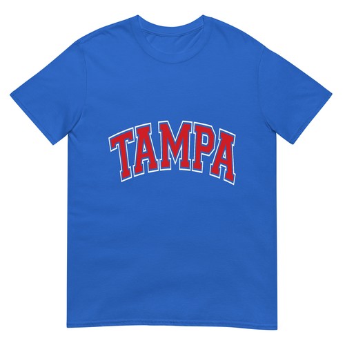 T-shirt 133 Apparel Tampa FL Tampa testo rosso ad arco - Foto 9 di 17