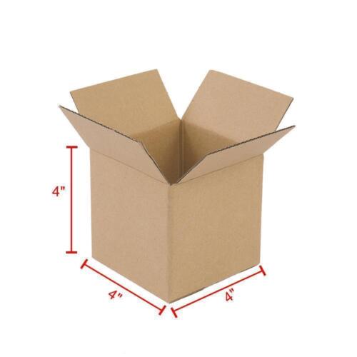 100 4x4x4 Shipping Boxs Packing Mailing Storage Corrugated Box - Picture 2 of 6