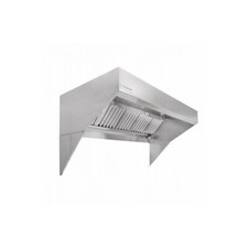 HoodMart 0748HLBM 7 FT Low Ceiling Sloped Front Wall Canopy Hood w/ Makeup Ai...