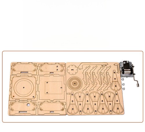 Puzzle 3D giocattoli legno fai da te orologio musica penna regali compleanno per bambini - Foto 6 di 6
