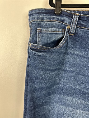 Kut From The Kloth Women’s 24W Blue Straight Leg Raw Edge Hem Crop Jeans - Picture 4 of 12