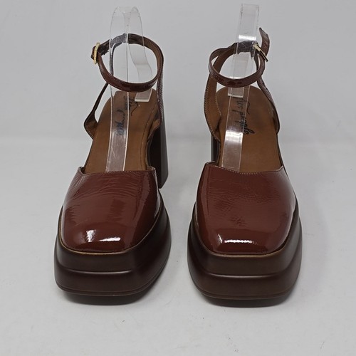 Free People Double Stack Platform Brown Mary Janes Women's Size 40 - Picture 2 of 7