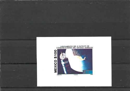 Mexico 1985 Morelos Satellite Communication Mini Sheet Imperf MNH