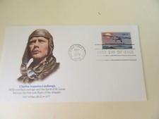 Charles Lindbergh 50th Anniv. Of Solo Flight 10c Stamp Fdc Sc#1710 Fleetwood #1