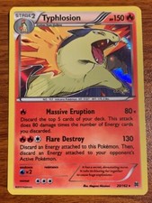 2015 Pokemon XY Breakthrough Holo Typhlosion #20/162-Used Free Shipping