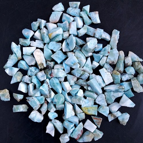 Lote de 133 piezas de piedras preciosas áspera cruda Larimar azul natural de 507 quilates sin pulir 8 mm #2483 - Imagen 3 de 6