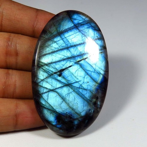 Labradorit Birne Edelstein 57x35 mm Natur Multi Labradorit Cabochon DIY LB-834 - Bild 1 von 9