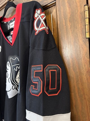 Reebok Chicago Blackhawks Crawford Black Ice Jersey 2015 Stanley Cup 56 - Picture 5 of 6