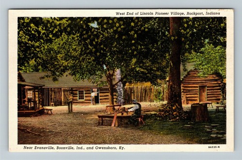 Owensboro KY-Kentucky, West End Lincoln Pioneer Village, Vintage Postcard