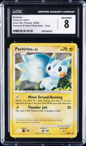 2007 POKEMON DIAMOND & PEARL #DP04 PACHIRISU CGC 8