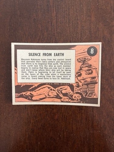 1966 Topps Lost In Space #8 Silence From Earth   VG-EX   Free Shipping! - Picture 2 of 2
