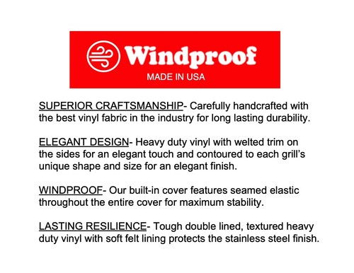 Winddichte Abdeckungen 30 Zoll Schwerlast Premium Vinyl Abdeckung passend für Blaze Griddle... - Bild 4 von 6