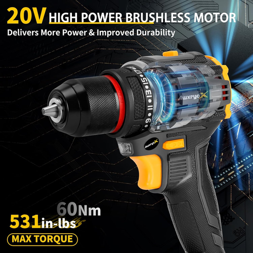 Taladro Inalambrico 20V Kit 135Pzs Brushless 2 Batterien Caja Reparatur Hogar - Bild 5 von 12