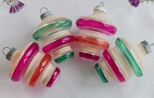 (4) Antique Shiny Brite Ornaments UFO Atomic Tornado HEAVY MICA ~ NICE! ~ L@@K!