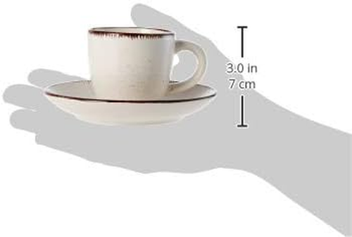 Stay, Set 6 Tazzine Caffè Con Piatto, Stoneware, Beige - Foto 5 di 12