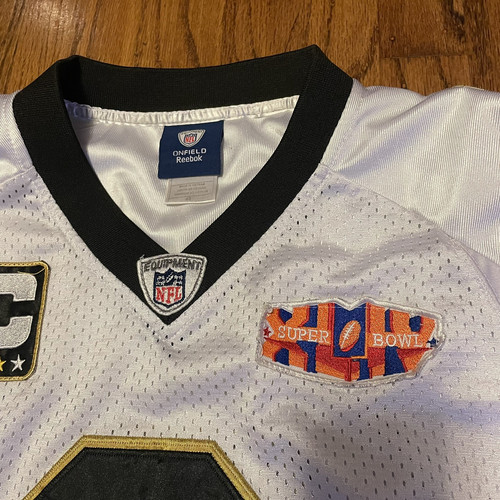 Reebok Drew Brees New Orleans Saints Captain Super Bowl XLIV Patch Jersey 48 L - Bild 4 von 7