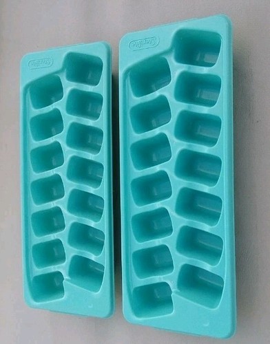 Sterilite 2er-Pack stapelbare Eiswürfelform Eimer # 7260 Kunststoff 16 Würfel hellblau - Bild 1 von 3