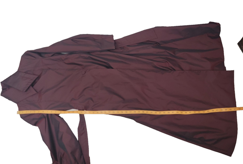 Gabardina CLAUDE MONTANA Paris Mujer S Larga ROJA Vampy Cuello Alto Cinturón De Colección - Imagen 21 de 22