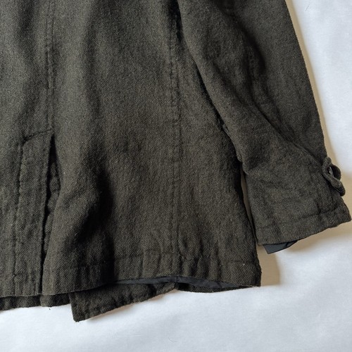 Vtg Archive 2007 Comme Des Garcons Boiled Wool Double Breasted Jacket Peacoat S - Picture 15 of 23
