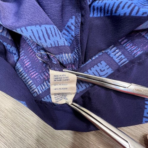 Vestido American Eagle Outfitters Talla 0 Púrpura Azul Estampado Geométrico - Imagen 4 de 11