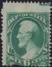 US 1873 OFFICIAL DEP OF STATE 6c O60 MINT MH OG AS IS