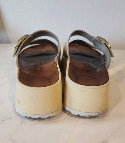 Sandalias Papillio Birkenstock Almina Anchas Correas de Cuero Negro Rafia EU 37 US 6 - Imagen 7 de 11