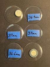 LOT OF 6 GLASS POCKET WATCH CRYSTALS SIZE 16 REPLACEMENT PARTS
