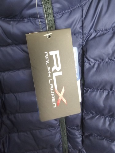 Ralph Lauren RLX Golf Packable Quilted Panel Puffer Jacket siz Large Navy - Picture 3 of 19
