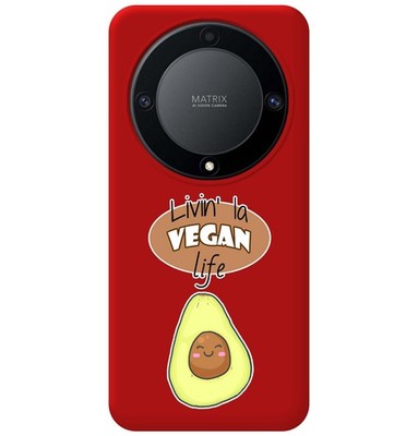 Flüssige Silikonhülle Rot für Huawei Honor Magic 5 Lite 5G Design Vegan Life