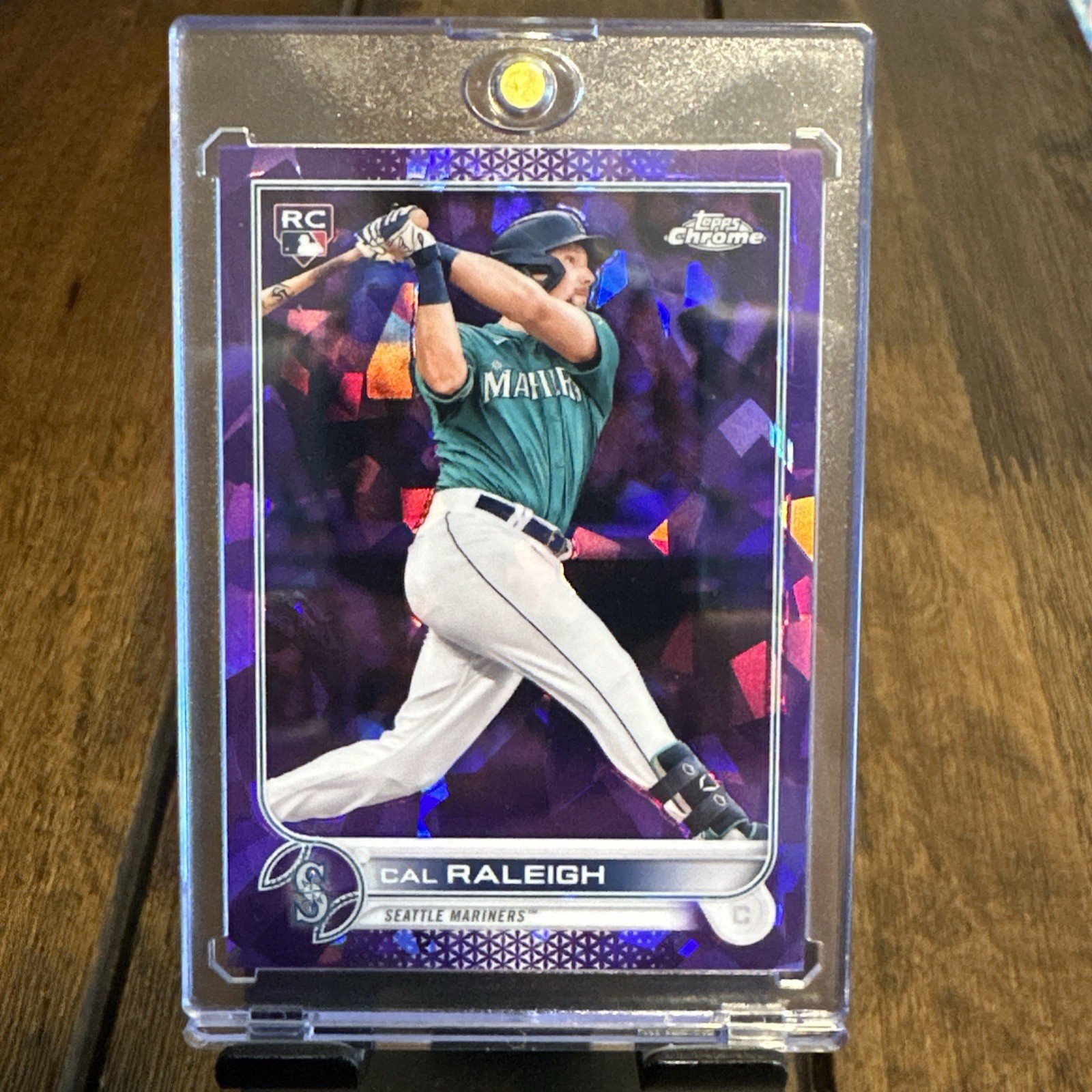 2022 Topps Chrome Sapphire 🔥 PURPLE /10 🔥 Cal Raleigh #277 RC RECORD BREAKING