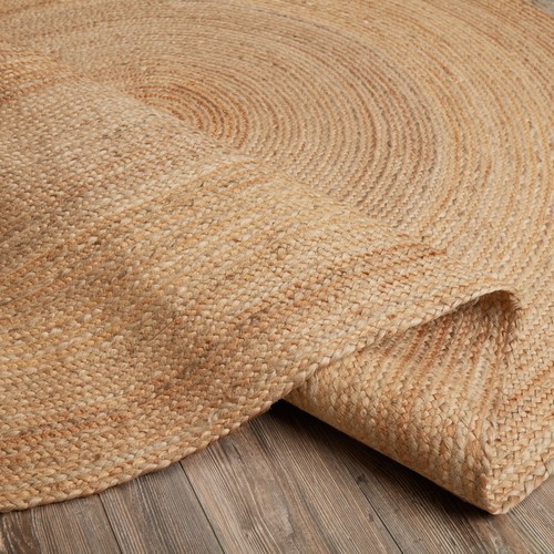 Vorleger Natur Jute Landhaus 72x108 oval geflochten rutschfest Fußmatte VHC Marken - Bild 7 von 11