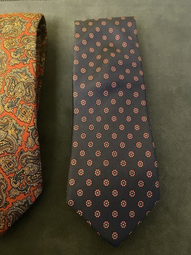 Lands’ End Tie Lot of 4 - Paisley, Foulard, Polka Dot - 100% Silk 60” Long - Picture 5 of 8