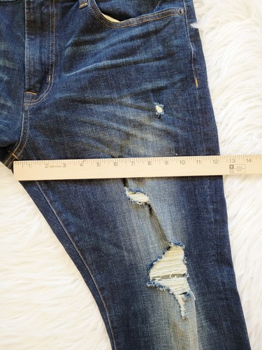 American Eagle Extreme Level Flex 4 Straight Men's Distressed Denim Jeans 36x32 - Picture 6 of 10